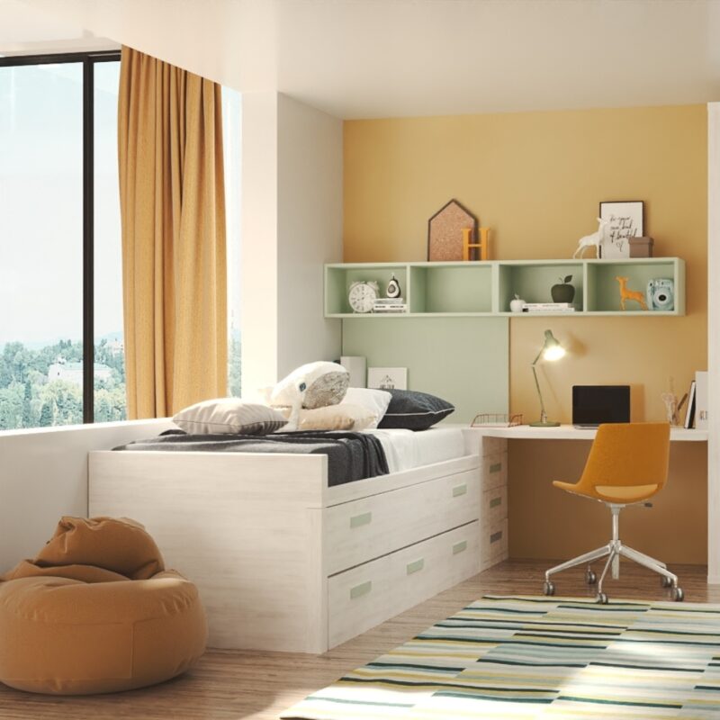 Fabricantes Muebles Juveniles - J.Gorbe - Dormitorio Bicama Composición 2