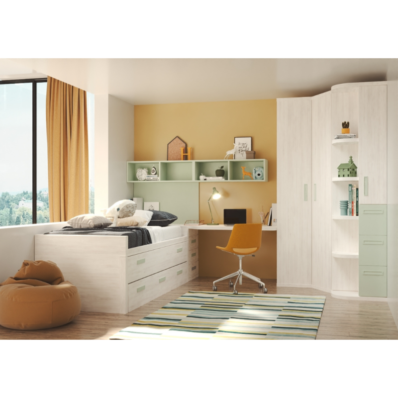 Fabricantes Muebles Juveniles - J.Gorbe - Dormitorio Bicama Composición 2