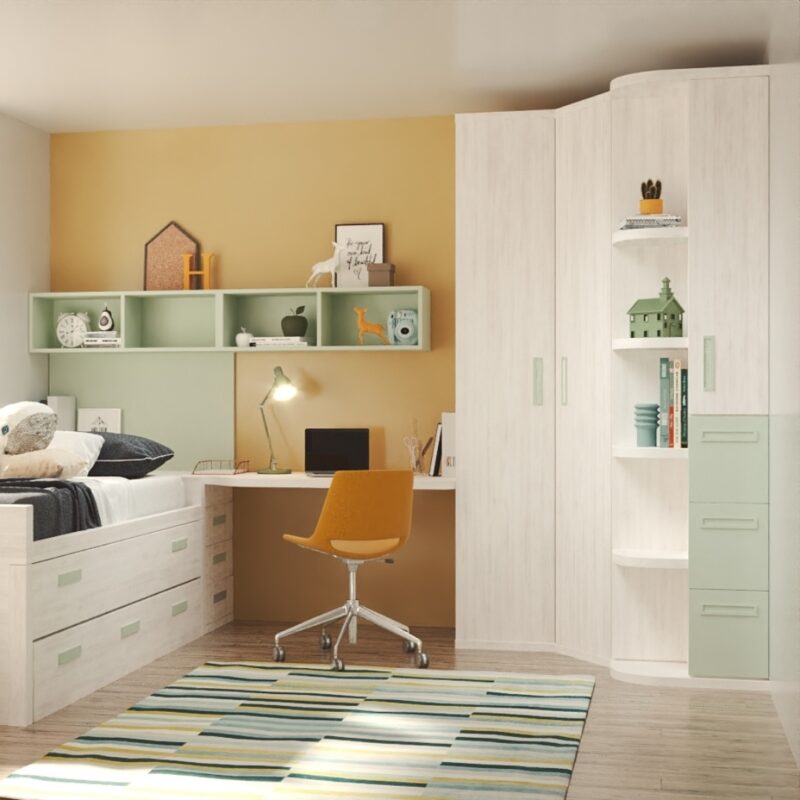 Fabricantes Muebles Juveniles - J.Gorbe - Dormitorio Bicama Composición 2