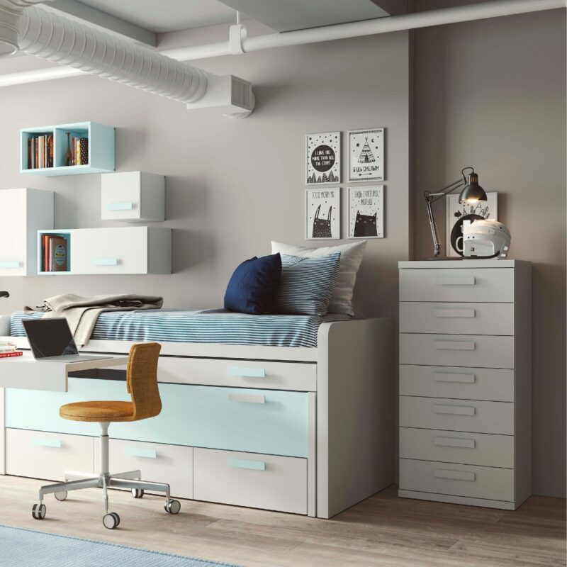 Fabricantes Muebles Juveniles - J.Gorbe - Dormitorio Bicama Composición 9