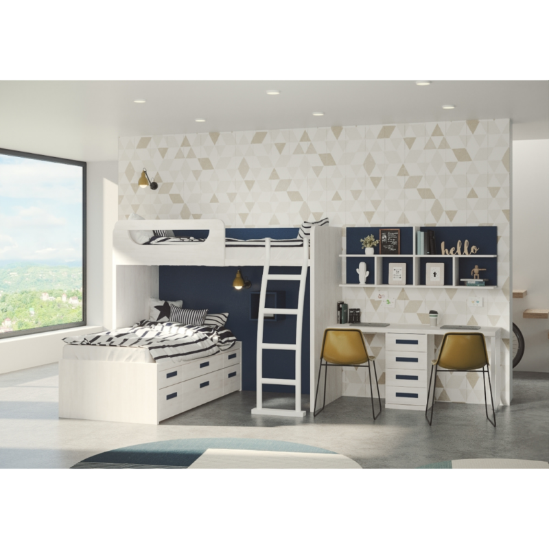Fabricantes Muebles Juveniles - J.Gorbe - Dormitorio Litera Composición 24